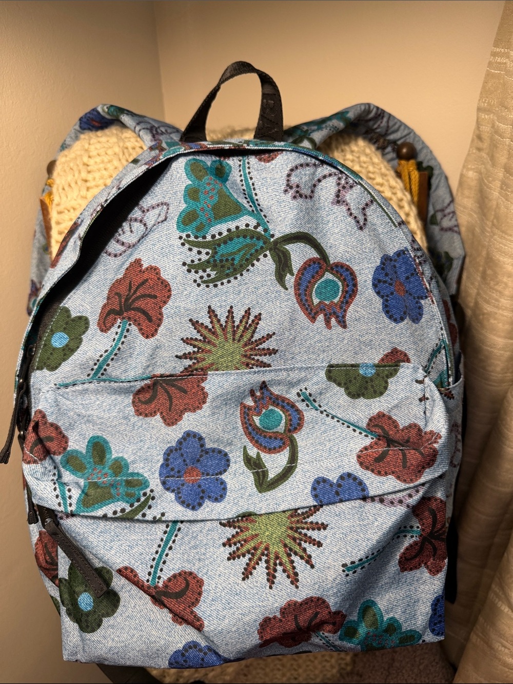 BAGGU Medium Nylon Backpack in Digital Denim Bird